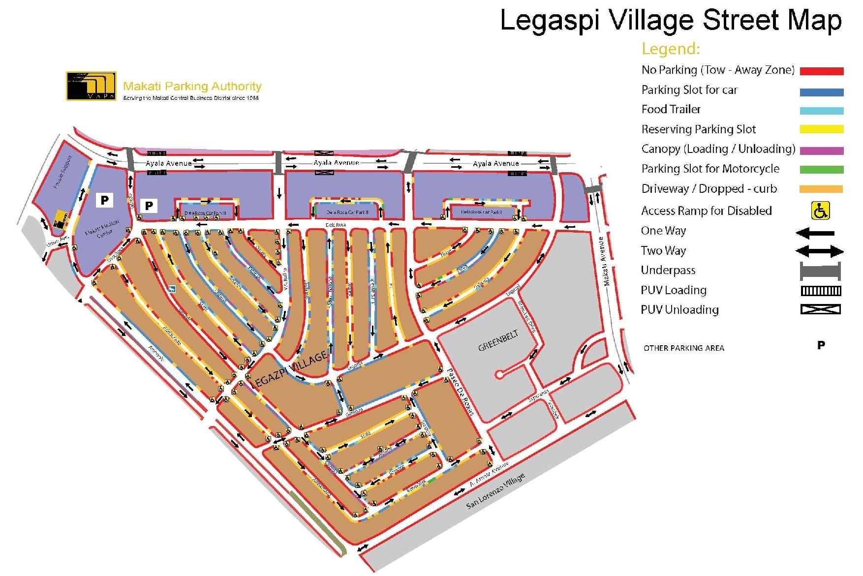 salcedo village makati city map Legaspi Village Street Map Myoffice salcedo village makati city map